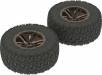 Sidewinder 2 SC Tire/Wheel Glued Blk/Chrm (2)