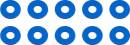 Bulkhead Washers 7.8x0.5mm Blue Alum