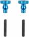 RC10 Alum Chassis Stiffener Thumb Screws Blue