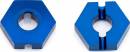 B64 Fr Wheel Hexes 12mm Blue Alum (3.5mm Thick)