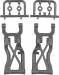 RC10B7 FT Carbon Rear Suspension Arms V2, 78mm