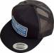 AE Logo Trucker Hat Flat Bill Black