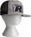 Trucker Hat Flat Bill - Silver/Black