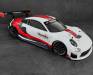 P-GT3R Pre-Painted 1/7 Supercar Body (White/Red)