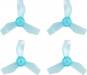 31mm 3-Blade Props Beta65X HD (1.0mm Shaft Hole) (4) Clear Blue