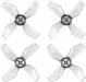 Gemfan 31mm 4-Blade Propellers 0.8mm Shaft Grey Cetus (4)