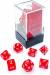 Dice Translucent Mini 7pc Polyhedral Red/White