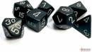 Dice Opaque 7pc Black/White