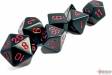 Dice Opaque 7pc Black/Red