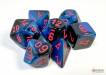 Dice Gemini 7pc Black-Starlight/Red