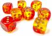 Dice Gemini 36D6 Translucent Red-Yellow/Gold