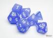 Dice Frosted 7pc Blue/White