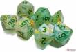 Dice Marble 7pc Green/Dark Green