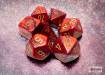 Dice Scarab 7pc Scarlet/Gold