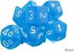 Dice Frosted 7pc Caribbean Blue