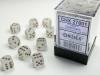 Dice Frosted 36D6 Clear/Black