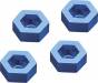 1/18 Aluminum Wheel Adapter 8mm To 12mm Hex Blue (4)