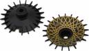 Sloped Aero Drift Wheel Covers (Black/Gold Mesh) (2)