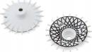 Sloped Aero Drift Wheel Covers (White/Black Mesh) (2)