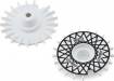 Flat Aero Drift Wheel Covers (White/Black Mesh) (2)