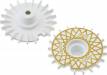 Flat Aero Drift Wheel Covers (White/Gold Mesh) (2)