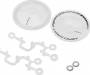 Sloped Aero Drift Wheel Covers (Clear/White) (2)