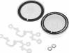 Flat Aero Drift Wheel Covers (Clear/Black) (2) (Drift Element Whe