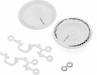 Flat Aero Drift Wheel Covers (Clear/White) (2)
