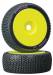 Posse 1/8 Buggy Tire C2 Mounted Yellow (2)