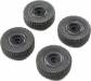 Fr/Re Prmnt Tire Black (4) 1/24 Barrage RTR