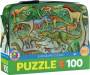 100pc Puzzle Lunch Bag Dinosaurs