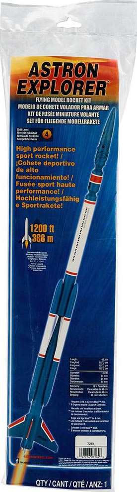 Estes Est7264 Astron Explorer Rocket Kit Skill Level 4 for sale online 