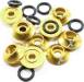 Aluminum Washer w/O-Ring X logo 3.5mm Gold (10)