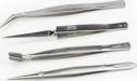 Assorted Stainless Steel Tweezer Set (4) (Vinyl Pouch)