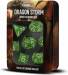 Dice Dragon Storm Silicone 7pc Set Green Dragon Scales
