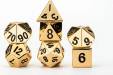 Dice Metal 16mm 7pc Set Gold