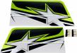 Mamba 120cc Top Wing Set Green Scheme (Top Left and Right)