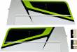 Mamba 120cc Bottom Wing Set (Left and Right) Green Scheme