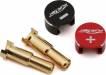 LowPro Bullet Plug Grips w/4-5mm Bullets (Black/Red)