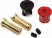 Heatsink Bullet Plug Grips w/5mm Bullets (Black/Red)