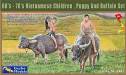 1/35 60-70's Vietnamese Children, Puppy And Buffalo Set