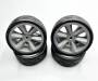 USGT Belted Pre Glued Tires/Grey Edge Wheels (4)
