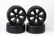 USGT Pre Glued Tires/Black GT Wheels (4)