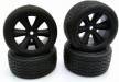 G-Spec VTA Tires Pre-Glued (4) Black Wheels
