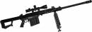 1/4 Die Cast Metal Barrett Model 82A1 .50 Cal Black