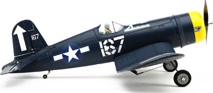 F4u corsair s 1.1 m rtf with safe outlet