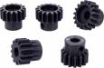 Pinion Gear Mod 1 Steel - Black 5mm shaft (27T)