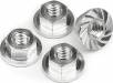 Serrated Flange Nut M4