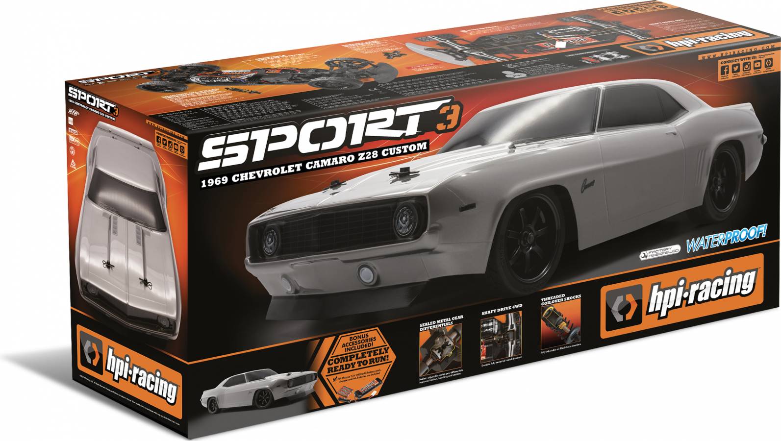 HPI160423 - 1/10 RS4 Sport 3 1969 Chevrolet Camaro Z28 RTR HPI160423 - 1/10 RS4 Sport 3 1969 Chevrolet Camaro Z28 RTR