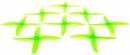 Durable 5x4x4V1S Lt Green(2cw+2ccw) Poly-Carbon